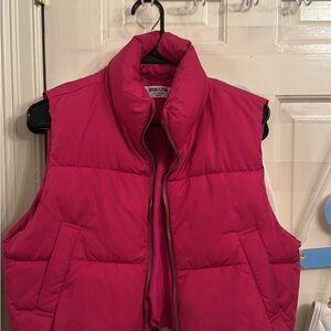 Double Zero Women's Pink Puffer Vest